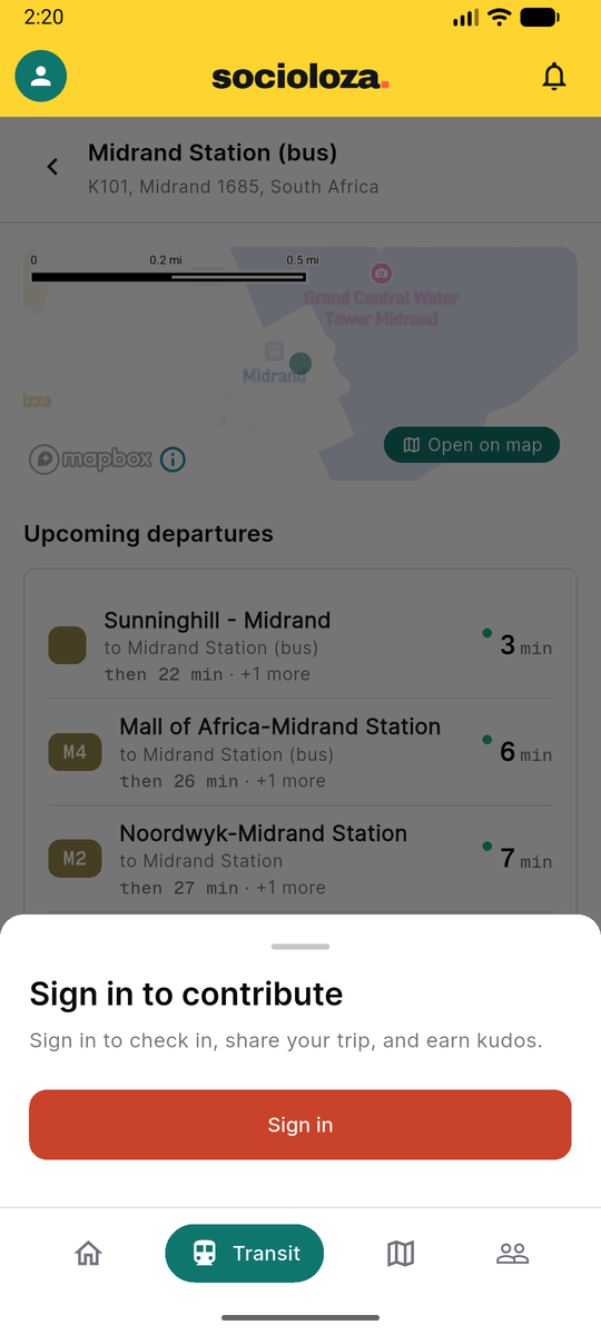 The social screen: line channels, rider posts and kudos from other commuters.